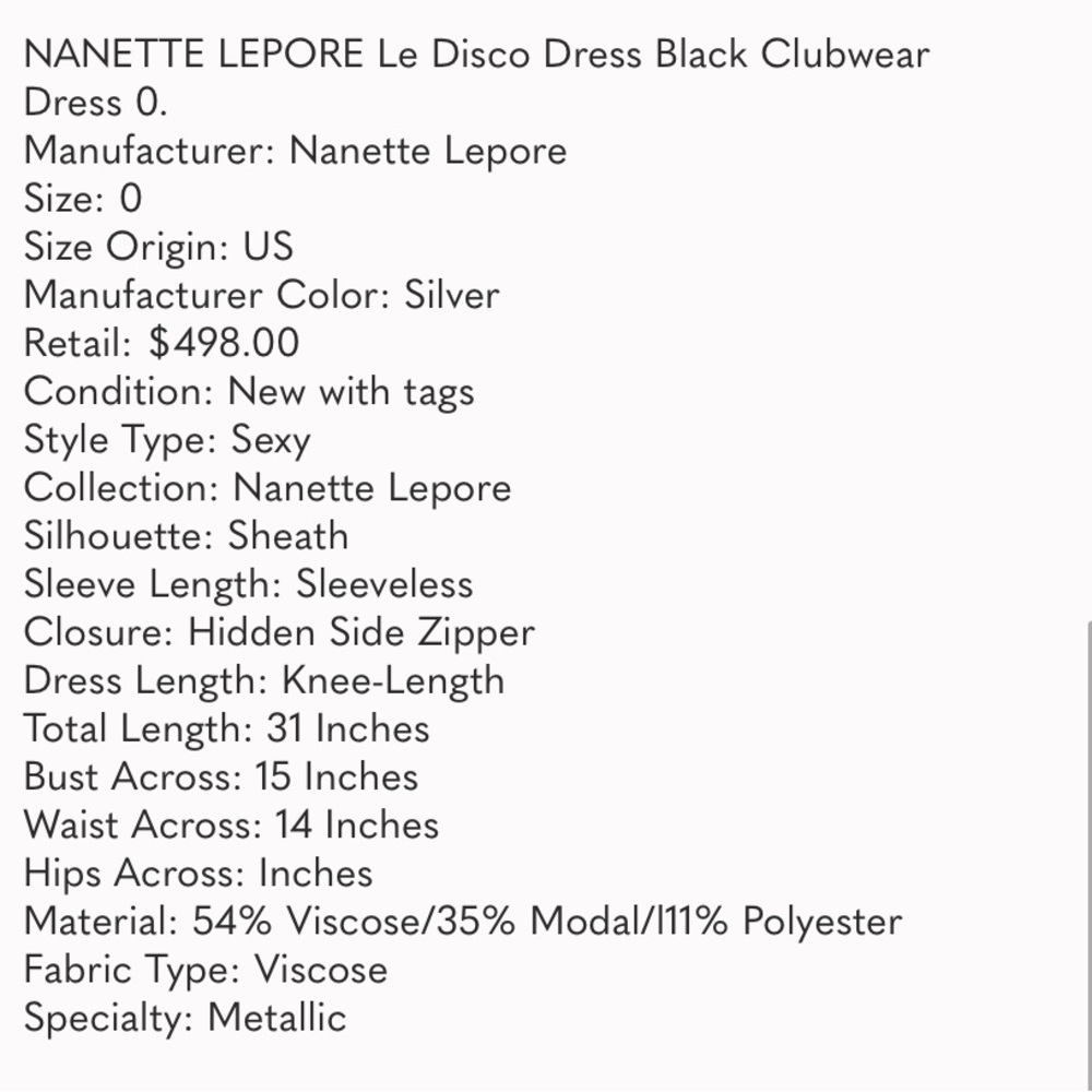 Nanette Lepore disco dress - Picture 4 of 4